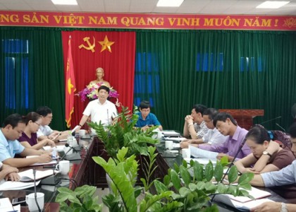 Sở Tài nguyên và Môi trường Thanh Hóa làm việc với Huyện ủy, UBND huyện Hậu Lộc về công tác quản lý tài nguyên và môi trường trên địa bàn.